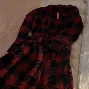 SKIMS Red and Black Robe